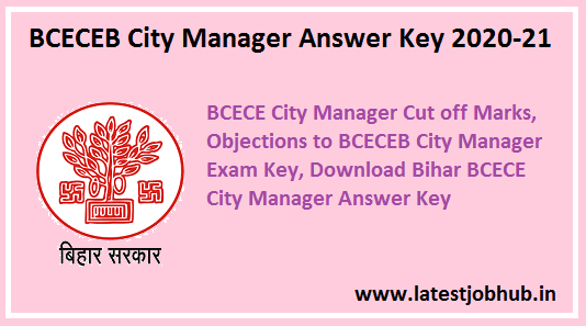 BCECEB City Manager Answer Key 2020-21