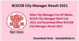 BCECEB City Manager Result 2021