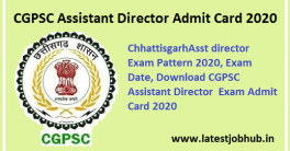 CGPSC Assistant Director Admit Card 2020