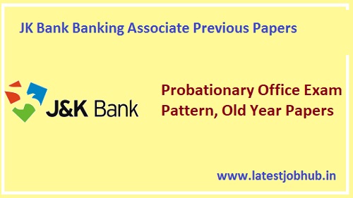 JK Bank Banking Associate Previous Year Papers