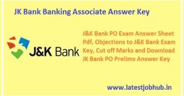 JK Bank Banking Associate Answer Key 2024