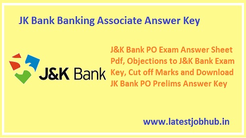 JK Bank Banking Associate Answer Key 2024