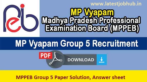MP Vyapam Group 5 Answer key 2021