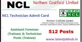 NCL Technician Hall Ticket