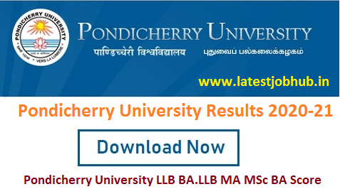 Pondicherry-University-Results-2020-21