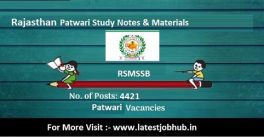 Rajasthan Patwari Study Materials