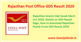 Rajasthan-Post-Office-GDS-Result-2020