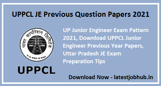 UPPCL JE Previous Question Papers 2021