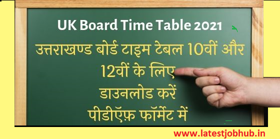 Uttarakhand-Board-12th-Time-Table-2021-