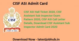 CISF ASI Admit Card 2022