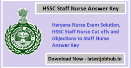 HSSC Staff Nurse Answer Key 2021