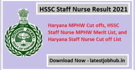 HSSC Staff Nurse Result 2021