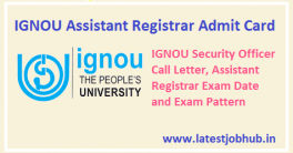 IGNOU Assistant Registrar Hall Ticket