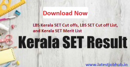 Kerala SET (LBS) Result 2022
