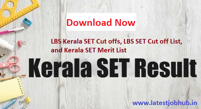 Kerala SET (LBS) Result 2022