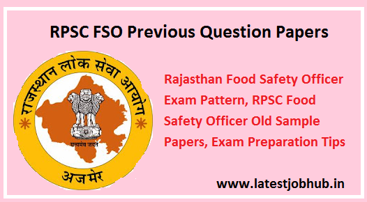 RPSC FSO Previous Question Papers 2021