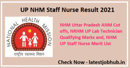 UP NHM Staff Nurse Result 2022