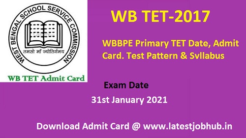 WBBPE TET Admit Card