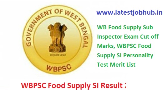 WBPSC Food Sub Inspector Exam Score