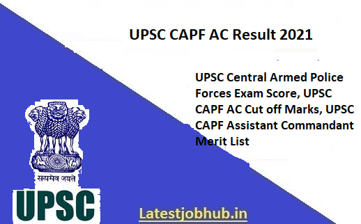 UPSC CAPF AC Result 2022