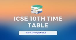 ICSE 10th Exam Date Sheet 2021