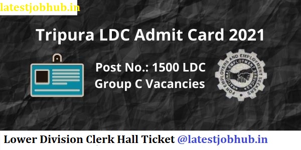 JRBT LDC Admit Card 2021