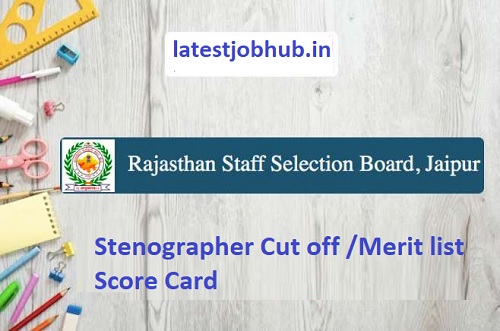 Rajasthan Steno Exam Cut off List 2022
