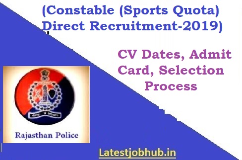 Rajasthan Police Constable Sports Quota Admit Card