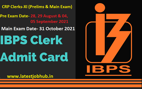 IBPS Clerk Pre Exam Admit Card