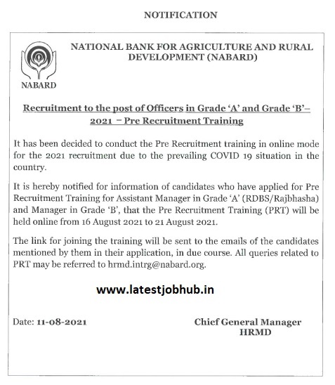 NABARD-Assistant-Manager-Pre-Exam-Training-Date-Notice