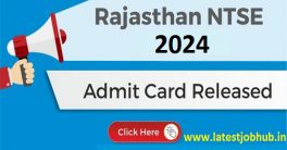 NTSE Stage-I Exam Hall Ticket 2023