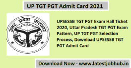 UP TGT PGT Admit Card 2021