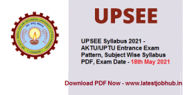 UPSEE Exam Syllabus 2021