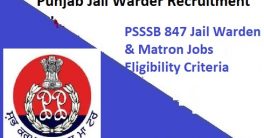 PSSSB Jail Warden Vacancy Notification