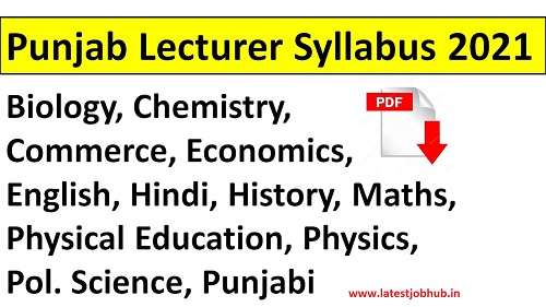 Punjab Lecturer Syllabus 2022