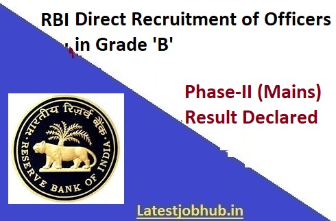 RBI Officer Grade B Result 2021
