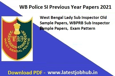 WB Police SI Previous Year Papers 2021