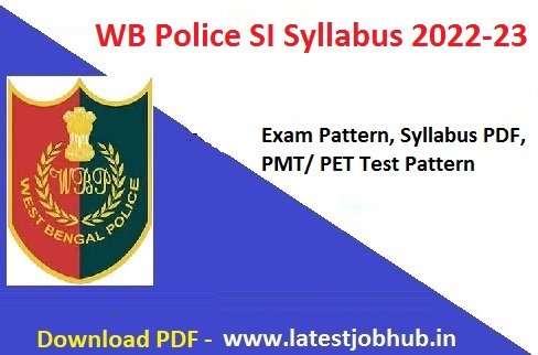 WB Police SI Syllabus 2022-23