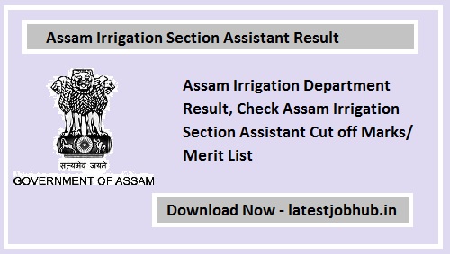 Assam Irrigation Section Assistant Result 2023