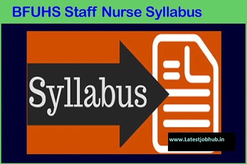 BFUHS Staff Nurse Syllabus PDF