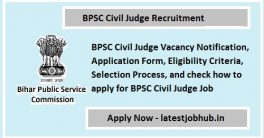 BPSC Civil Judge Recruitment 2023-24