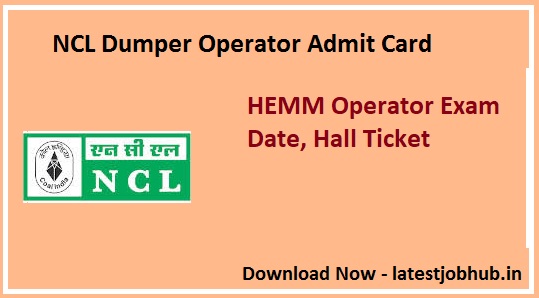 NCL HEMM Operator Hall Ticket