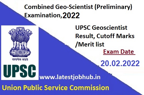 UPSC Geo-Scientist Result 2022