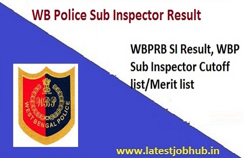 WBP Lady Sub Inspector Result