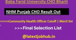 NHM Punjab CHO Result 2023