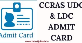 CCRAS Group C Admit Card 2021
