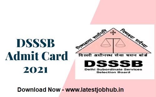 DSSSB Fee Collector Admit Card 2021