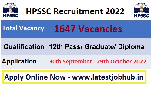HPSSC Recruitment 2022