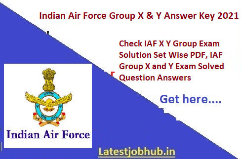 Indian Air Force Group X & Y Answer Key 2021