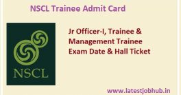 NSCL Trainee Hall Ticket